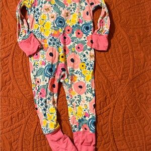 Little Sleepies floral zippy